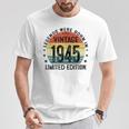 79歳ギフトtシャツ 1945年のベスト・オブ・レジェンド 1945年に誕生 Tシャツ 面白い贈り物