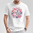 91 Years Loved 91歳の誕生日 フローラルリース ナインティワン Tシャツ 面白い贈り物