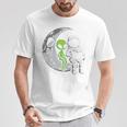 Astronaut Reading Book To Alien Moon Space Women Kids Men Premium Tri-Blend T-Shirt Unique Gifts