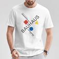 Bauhausムーブメントtシャツ、1923年建築作品。 Tシャツ 面白い贈り物