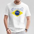 Brazilian Flag Colors National Brazil Brasil Tシャツ 面白い贈り物