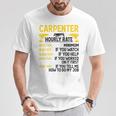 メンズ Carpenter Hourly Rate For Woodworker Carpenter Retro Tシャツ 面白い贈り物