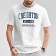 Creighton ネブラスカne ビンテージアスレチックスポーツデザイン Tシャツ 面白い贈り物