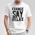 Frankieay Relax 太字フォントシャツ Tシャツ 面白い贈り物