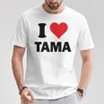 I Heart Tama Japan Love 日本土産 Tシャツ 面白い贈り物