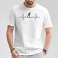 Heartbeat クロスカントリースキー ウィンタースポーツ バイアスロンスキー Tシャツ 面白い贈り物