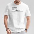 Hms レナウン イギリス巡洋戦艦のシルエットのインフォ グラフィック Tシャツ 面白い贈り物
