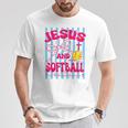 Jesus And Softball Bow Christian Mom Mama Girls Faith Womens T-Shirt Unique Gifts Jesus And Softball Bow Christian Mom Mama Girls Faith Womens T-Shirt Unique Gifts