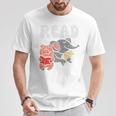 Kids Pig Elephant Reading Cute Book Lover Bookworm Boys Girls Kid Performance T-Shirt Unique Gifts