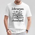 Librarian Assistant Cute Floral Book Reader Graphic Women T-Shirt Unique Gifts