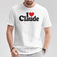 I Love Heart Claude Namee On A Tシャツ 面白い贈り物