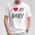 I Love My Baby ブラック Tシャツ 面白い贈り物