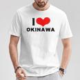 I Love Okinawa 愛 ハート 沖縄 沖縄県 日本 お土産 かわいい おしゃれ Tシャツ 面白い贈り物