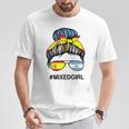 Moño Desordenado Con Bandera De España Argentina Camiseta unisex Regalos divertidos