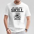 No Luck Justkill ビリヤードキュー プールスヌーカー Tシャツ 面白い贈り物