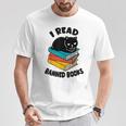 I Read Banned Books Tshirt Cat Reader Bookworm Women T-Shirt Unique Gifts