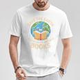 Save Earth It's Only Planet With Books Reader Earth Day T-Shirt Unique Gifts
