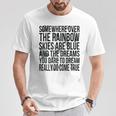 Somewhere Over The Rainbow-メンズ レディース キッズ バタフライ Tシャツ 面白い贈り物