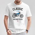 Sr 400 ブルー クラシックバイク モーターサイクリスト オートバイ Tシャツ 面白い贈り物