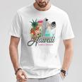 Sunset Beach Hawaii、サーフィンサーフボードレトロ、バックプリント 長袖tシャツ Tシャツ 面白い贈り物