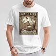 Vintage Just A Girl Who Loves Books Women Book Worm Reading Performance T-Shirt Unique Gifts