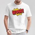 WOW Comic Book Cartoon Speech Bubble Pop Art T-Shirt Unique Gifts