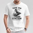 Yellowstone Llevar Em A La Estación De Tren Divertido Cuello Camiseta unisex Regalos divertidos
