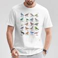 さまざまな種類のハト ハト 長袖tシャツ Tシャツ 面白い贈り物