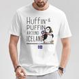 アイスランド周辺のハフィンとパフィン 北欧アドベンチャーお土産 Tシャツ 面白い贈り物