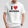 アイハート 松田 日本 愛 日本土産 Tシャツ 面白い贈り物