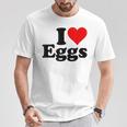 アイラブエッグアイハートエッグ Tシャツ 面白い贈り物