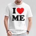 アイ・ラヴ・ミーシャツ I レッド・ハート・ミーアイ・ラヴ・マイセルフ & アイ・ファニー Tシャツ 面白い贈り物