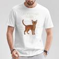 アビシニアン猫ふれあいガイド 面白い猫好き Tシャツ 面白い贈り物