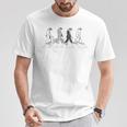 アビーロードの横断歩道を渡る4匹のナマケモノ Tシャツ 面白い贈り物