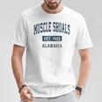 アラバマ州マッスルショールズアラバマ州ヴィンテージスポーツエスタブリッシュドネイビーデス Tシャツ 面白い贈り物