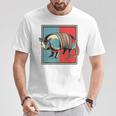 アルマジロ ポートレート ピンク 妖精 クラミフォリダエ 恋人 アルマジロ Tシャツ 面白い贈り物