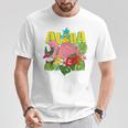 アロハシャツ ハワイアン フラミンゴ キッズ ティーン ガールズ 幼児 Tシャツ 面白い贈り物