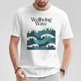 ウェルビーイングウェーブ オーシャンデザイン 健康 Tシャツ 面白い贈り物