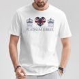 エリザベス女王プラチナジュビリー70年イギリス国旗 Tシャツ 面白い贈り物