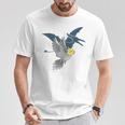 オウム 恐竜 オカメインコ テロダクティルシャドウ Tシャツ 面白い贈り物
