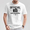 オフィシャル カメラマン 写真 カメラマン カメラ ジョブ Tシャツ 面白い贈り物