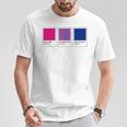 カラーパレット バイセクシャルプライド バイセクシャルフラッグ バイセクシャルカラー Cu Tシャツ 面白い贈り物