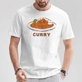 カレー カレーライス イラスト 手書き かわいい おしゃれ Curry 洋食 おもしろ Tシャツ 面白い贈り物