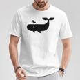 クジラ ブラック レディース メンズ 子供用 Tシャツ 面白い贈り物