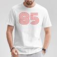クールなレトロなレタリングジャージ、背番号85 1985 Tシャツ 面白い贈り物