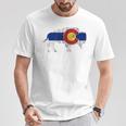 コロラド州旗バッファローtシャツ 美しいネイティブコロラドtシャツ Tシャツ 面白い贈り物