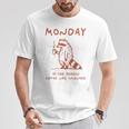 コーヒーが発明された理由は月曜日 少し憂鬱なアライグマ Tシャツ 面白い贈り物