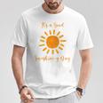 サンシャインデイ オレンジ色 白 Tシャツ 面白い贈り物