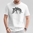 ステゴサウルス スケルトン ステゴサウルス 恐竜 Tシャツ 面白い贈り物