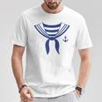 セーラー、コスチューム、セーラー服、セーラー、制服 カーニバルailor Costume アンカー Tシャツ 面白い贈り物